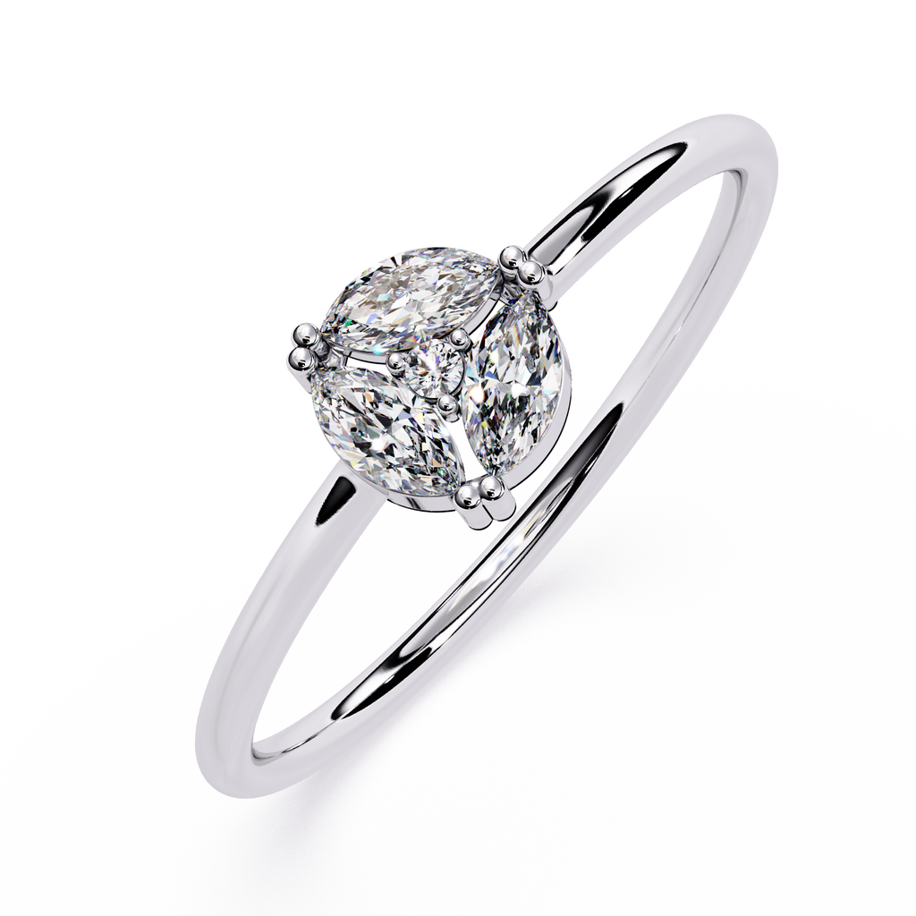 Marquise Cluster Lab Grown Diamond Ring