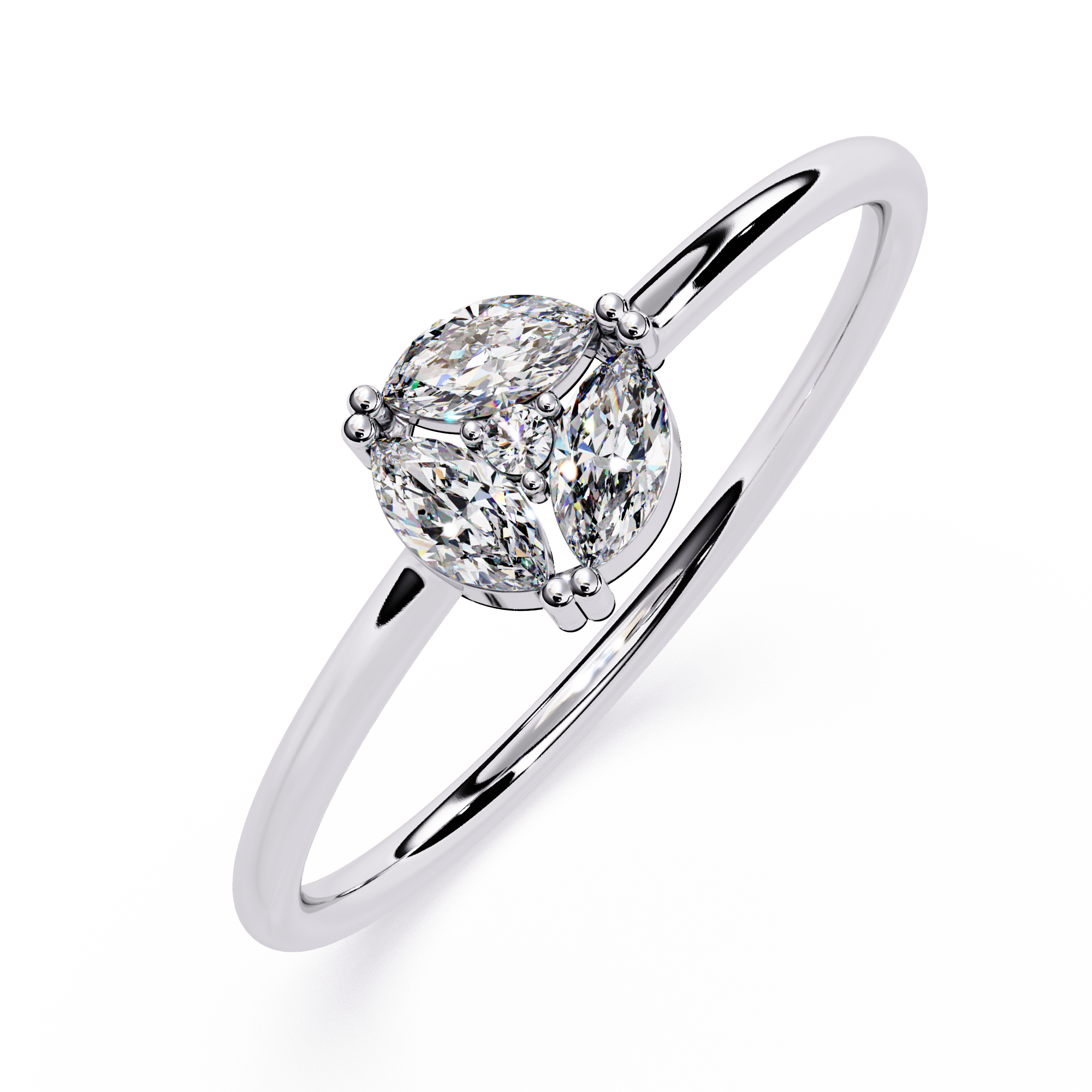 Marquise Cluster Lab Grown Diamond Ring