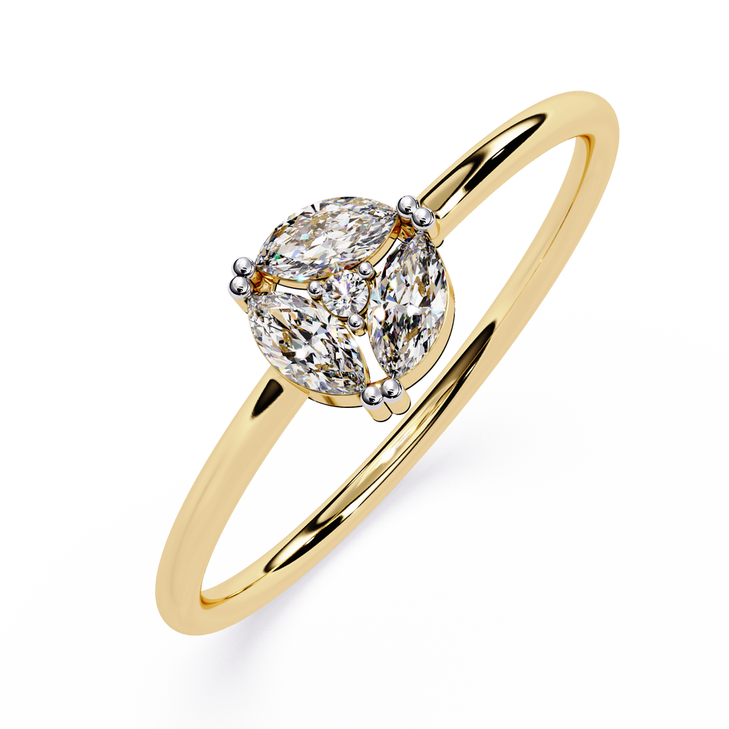 Marquise Cluster Lab Grown Diamond Ring