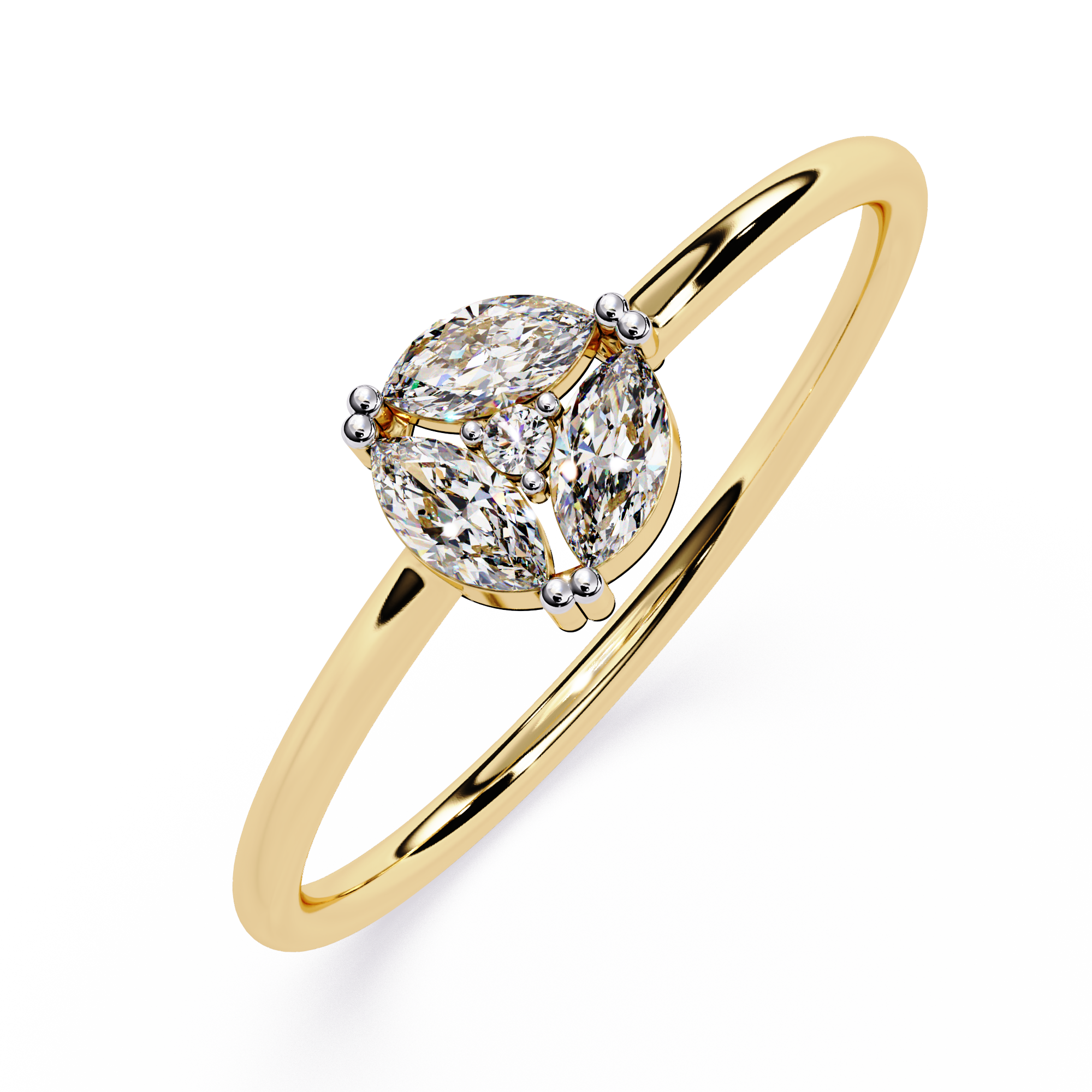 Marquise Cluster Lab Grown Diamond Ring