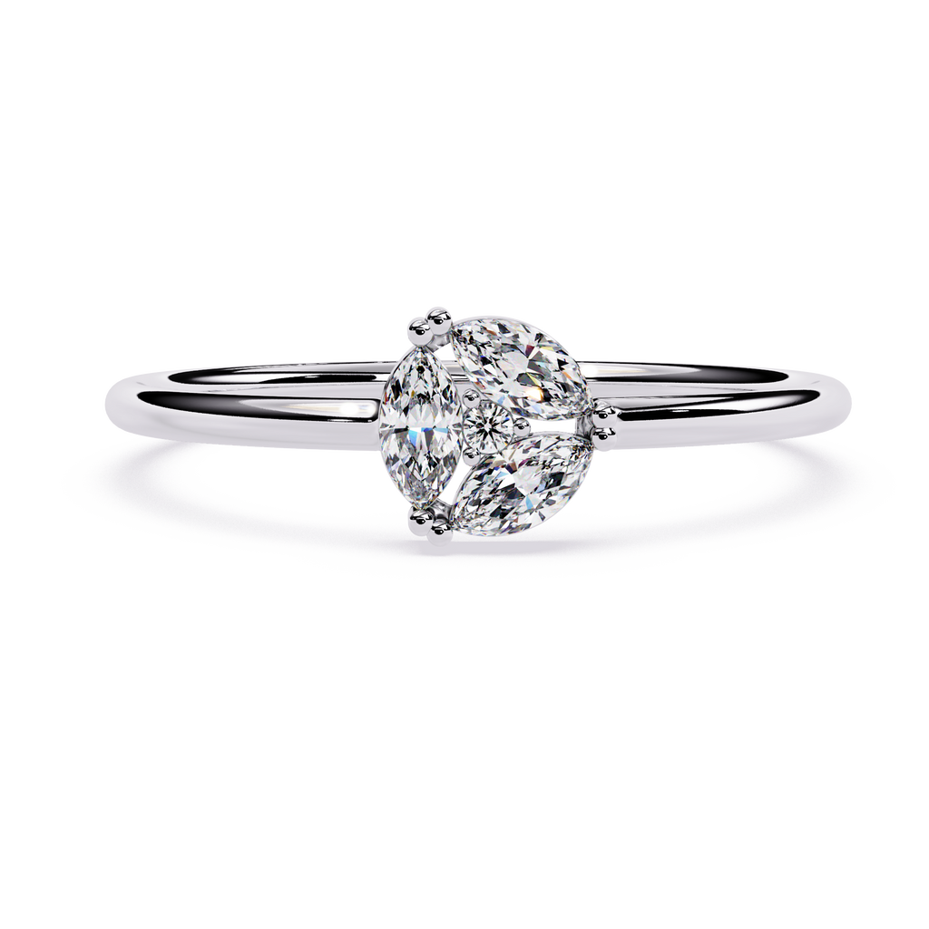 Marquise Cluster Lab Grown Diamond Ring
