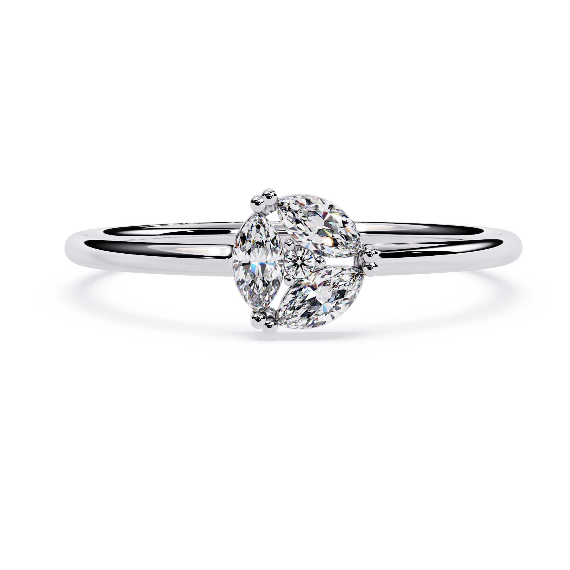 Marquise Cluster Lab Grown Diamond Ring