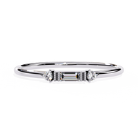 Baguette & Round lab Grown Diamond Ring