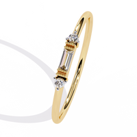 Baguette & Round lab Grown Diamond Ring