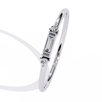 Baguette & Round lab Grown Diamond Ring