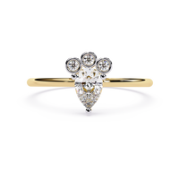 Pear & Round Lab Grown Diamond Ring