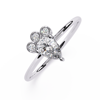 Pear & Round Lab Grown Diamond Ring