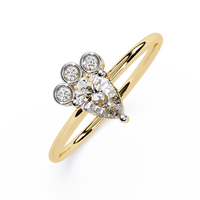 Pear & Round Lab Grown Diamond Ring