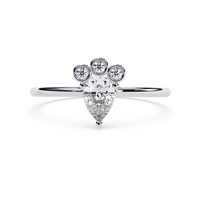 Pear & Round Lab Grown Diamond Ring
