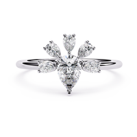 Pear Lab Grown Diamond Cluster Ring