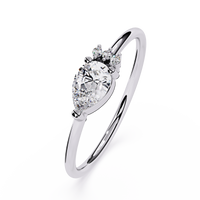 Pear & Round Lab Grown Diamond Ring