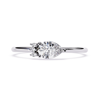 Pear & Round Lab Grown Diamond Ring