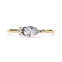 Pear & Round Lab Grown Diamond Ring