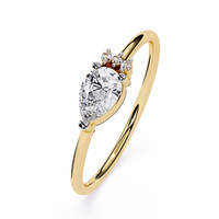Pear & Round Lab Grown Diamond Ring