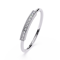 Gold Bar Lab Grown Diamond Ring