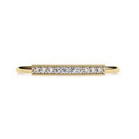 Gold Bar Lab Grown Diamond Ring