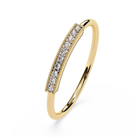 Gold Bar Lab Grown Diamond Ring