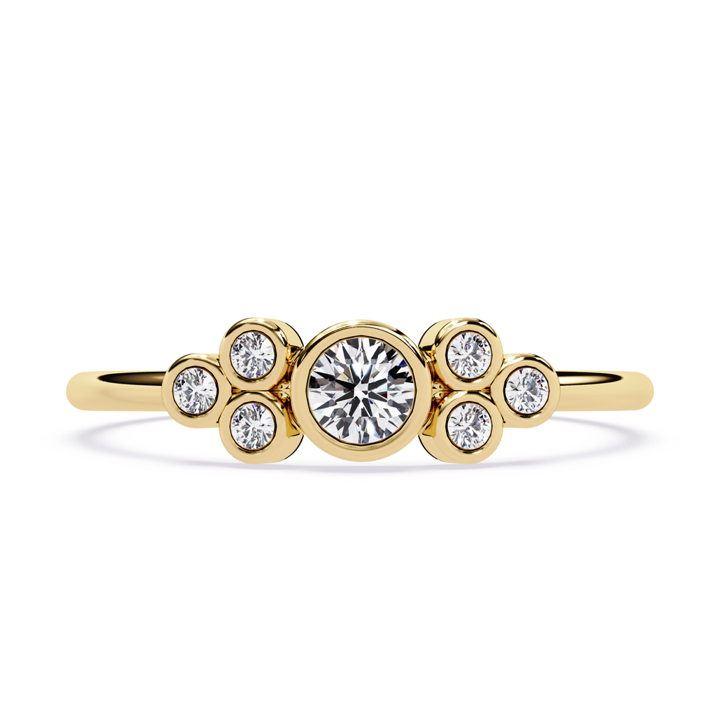 Bezel Lab Grown Diamond Cluster Ring