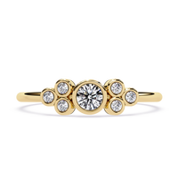 Bezel Lab Grown Diamond Cluster Ring