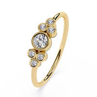 Bezel Lab Grown Diamond Cluster Ring
