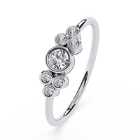 Bezel Lab Grown Diamond Cluster Ring
