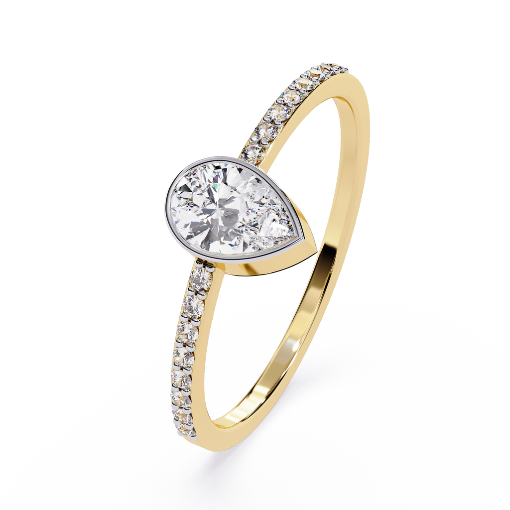 Pear Solitaire Lab Grown Diamond Ring