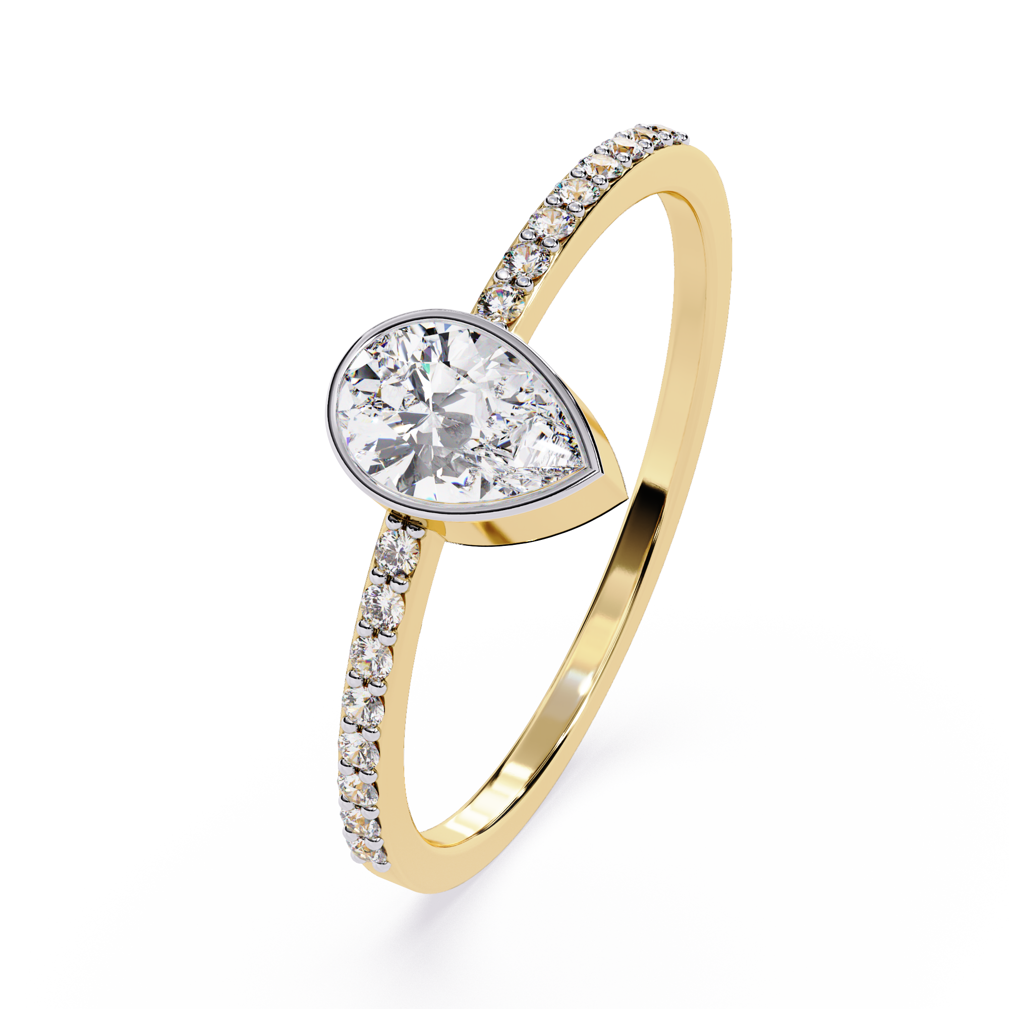 Pear Solitaire Lab Grown Diamond Ring