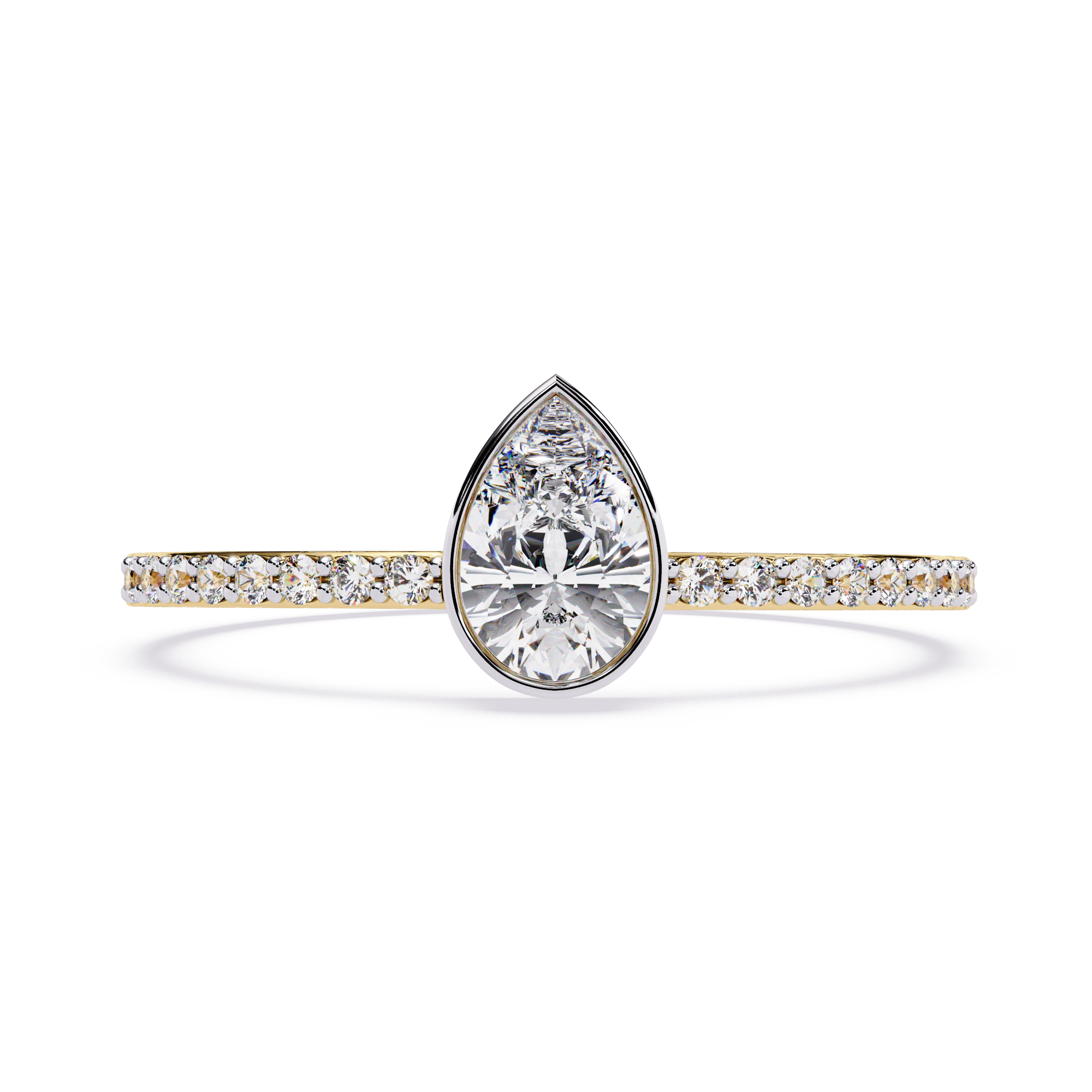 Pear Solitaire Lab Grown Diamond Ring