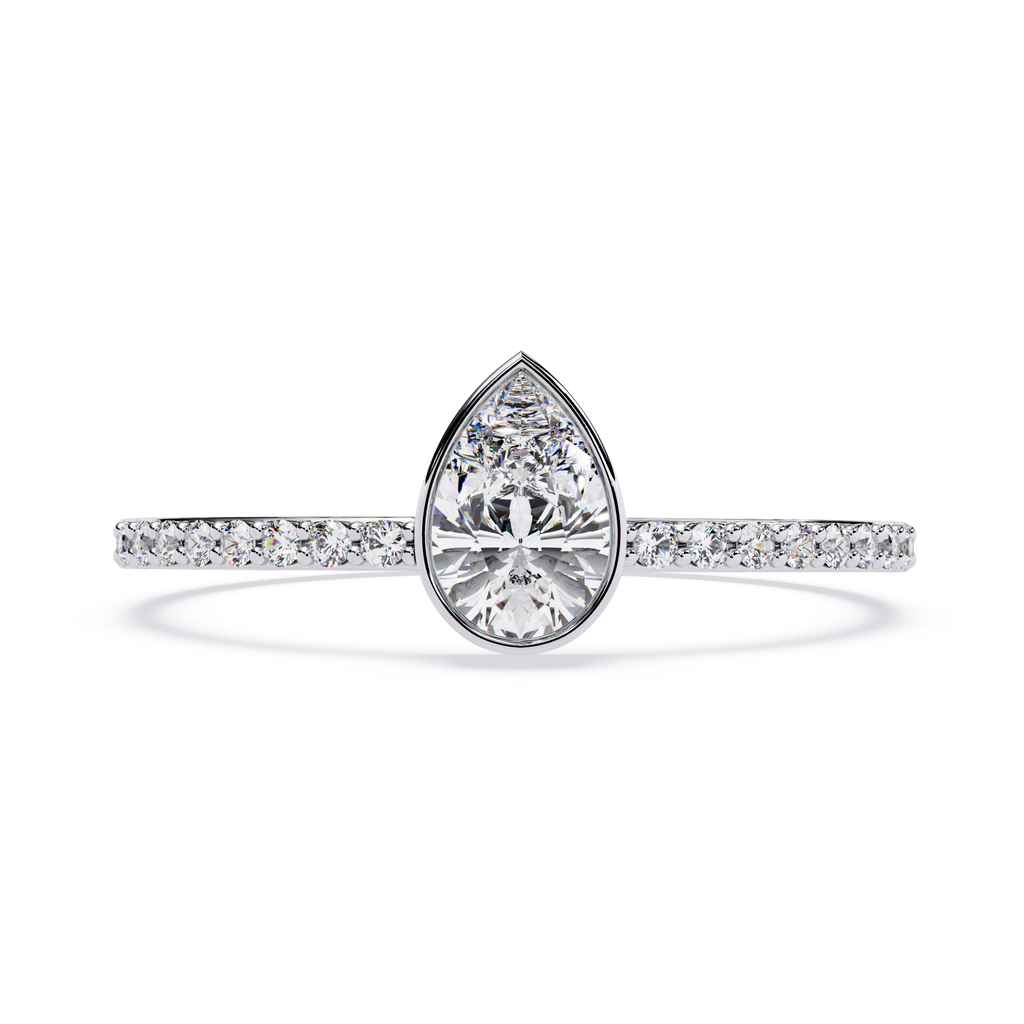 Pear Solitaire Lab Grown Diamond Ring