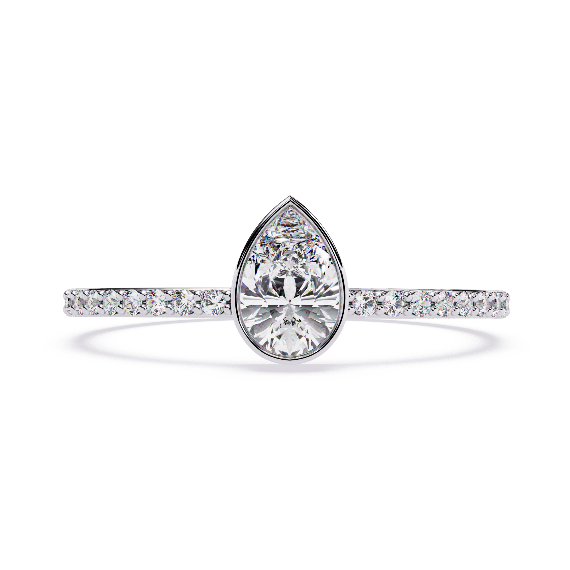 Pear Solitaire Lab Grown Diamond Ring