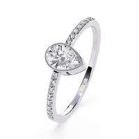 Pear Solitaire Lab Grown Diamond Ring