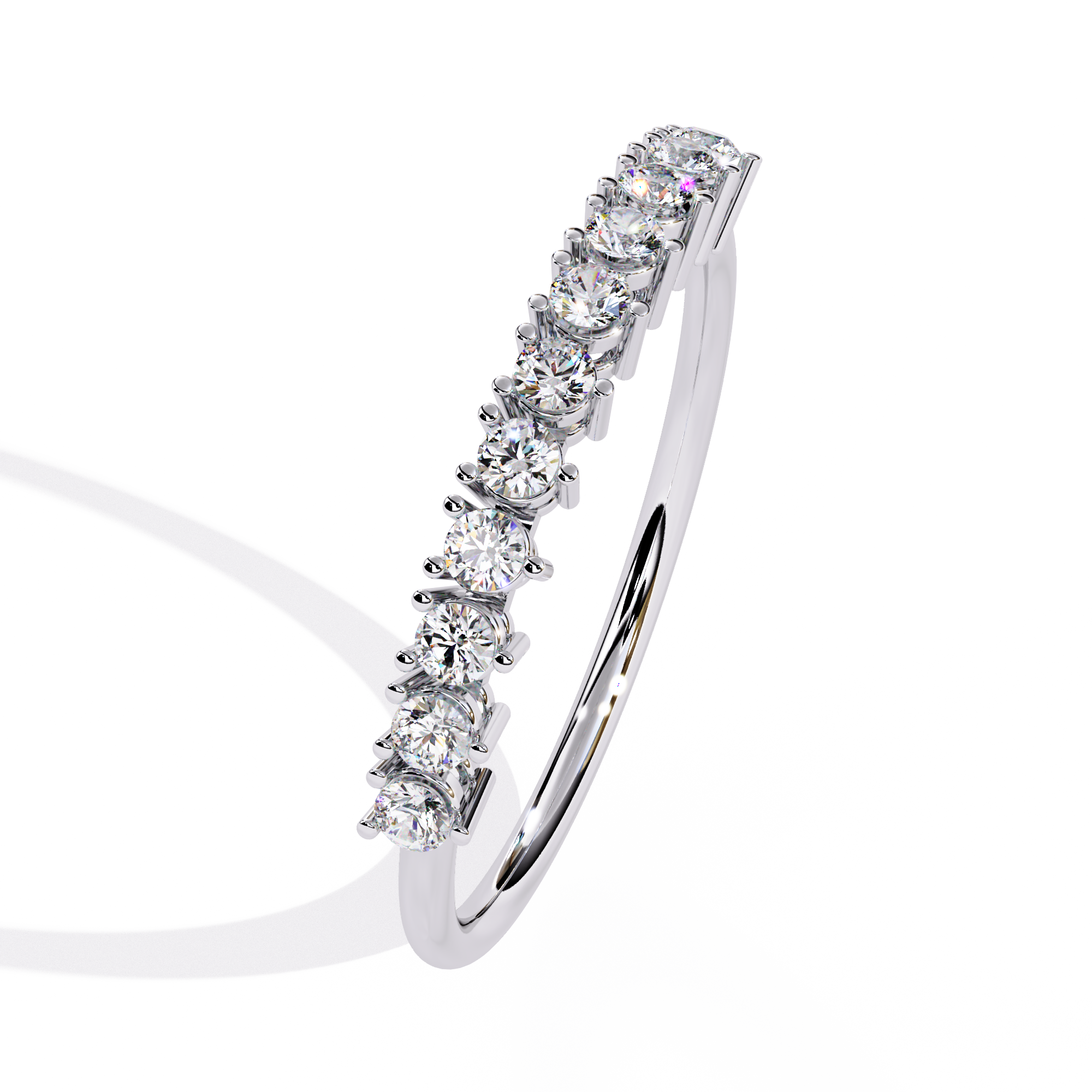 Lab Grown Diamond Half Eternity Ring