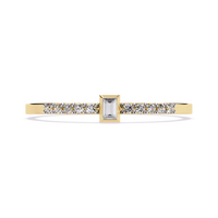 Baguette & Round Lab Grown Diamond Ring