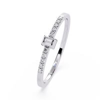 Baguette & Round Lab Grown Diamond Ring