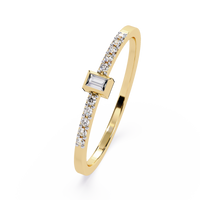 Baguette & Round Lab Grown Diamond Ring