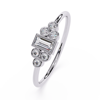 Baguette & Round Lab Grown Diamond Ring