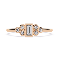 Baguette & Round Lab Grown Diamond Ring
