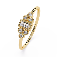 Baguette & Round Lab Grown Diamond Ring