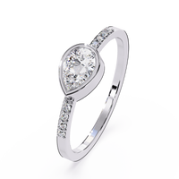 Pear Lab Grown Diamond Ring
