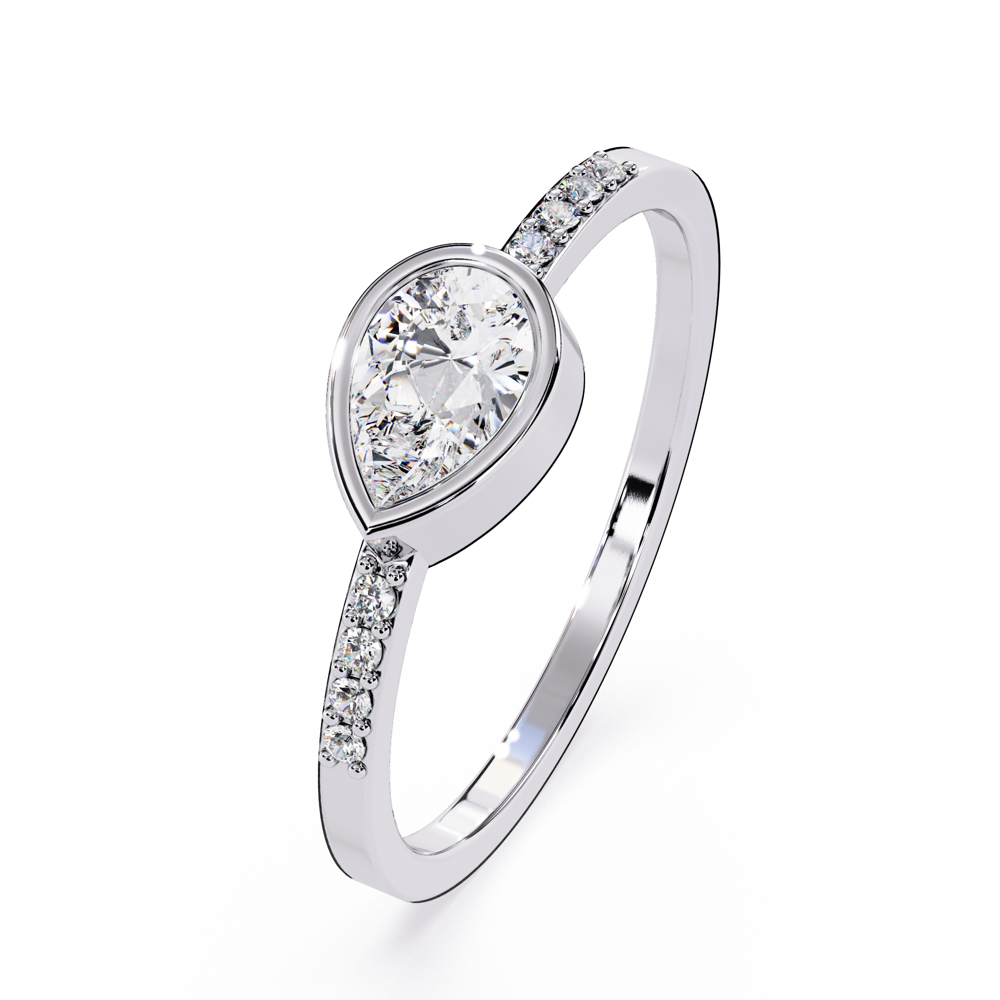Pear Lab Grown Diamond Ring