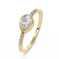 Pear Lab Grown Diamond Ring