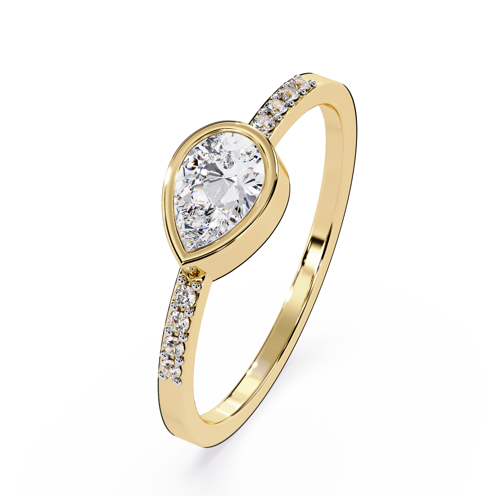 Pear Lab Grown Diamond Ring