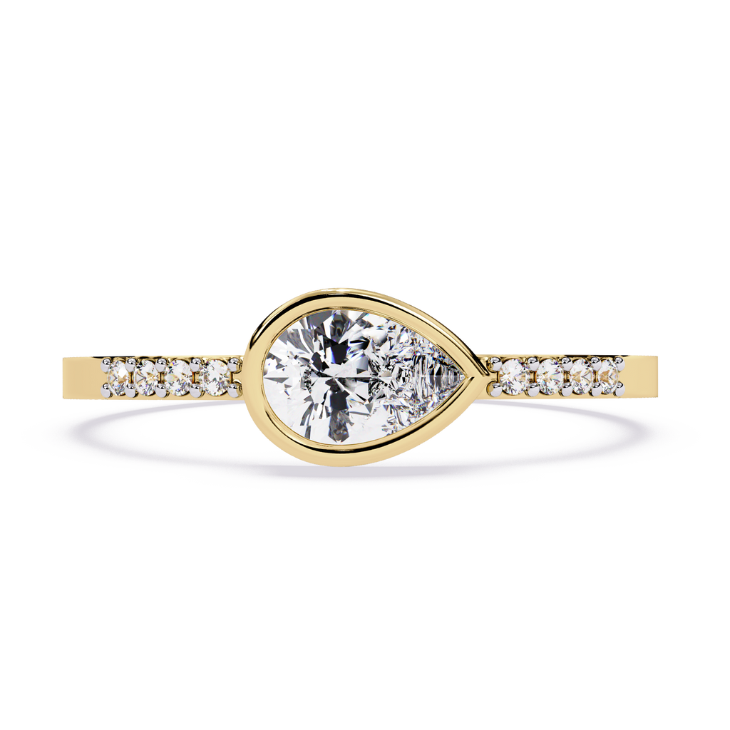 Pear Lab Grown Diamond Ring