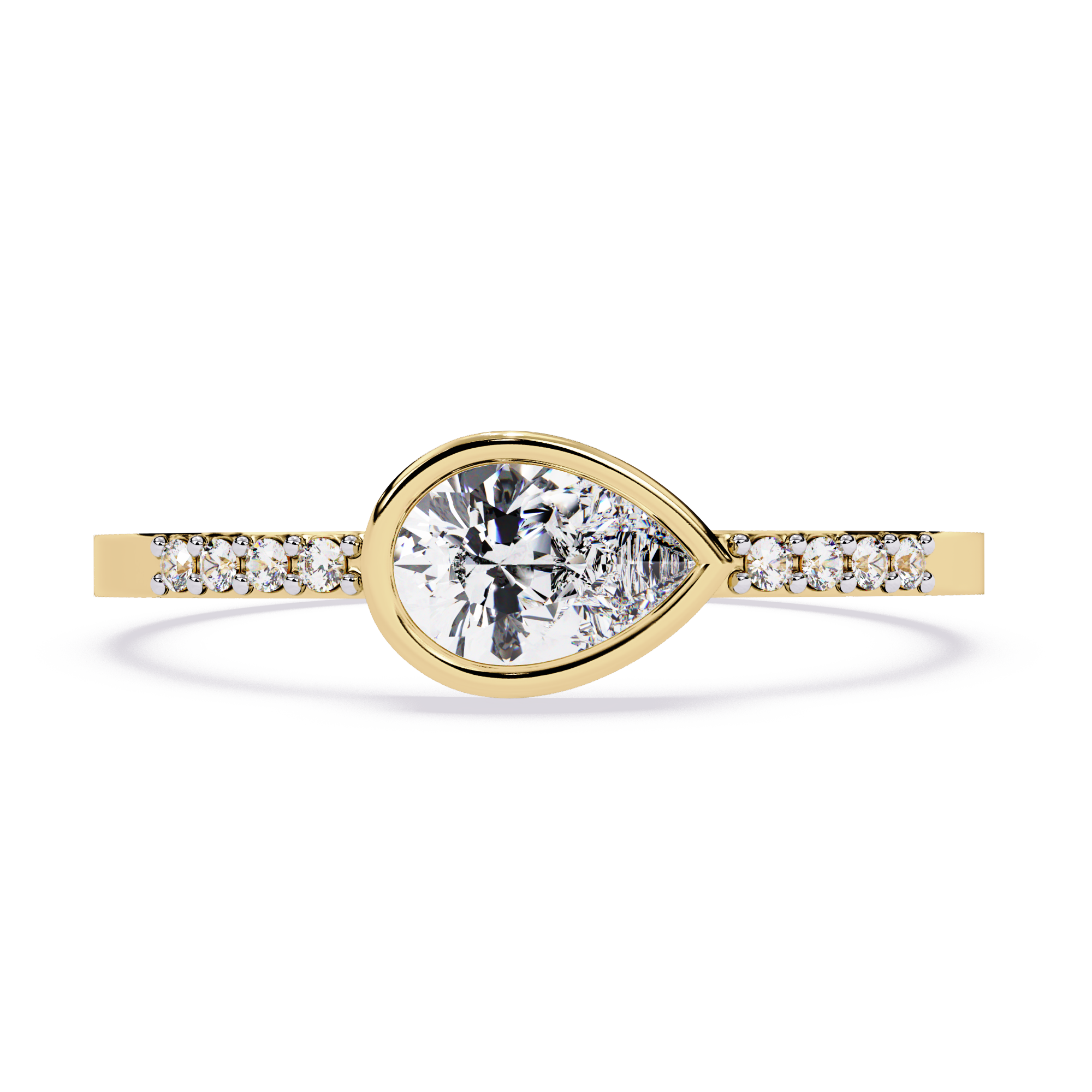 Pear Lab Grown Diamond Ring