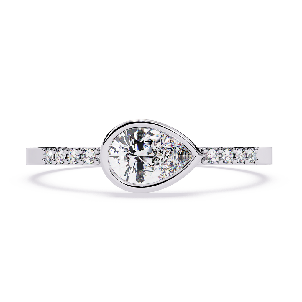 Pear Lab Grown Diamond Ring