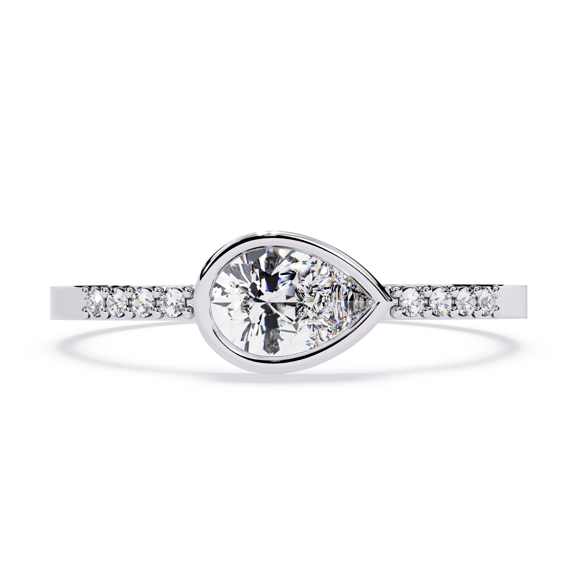 Pear Lab Grown Diamond Ring