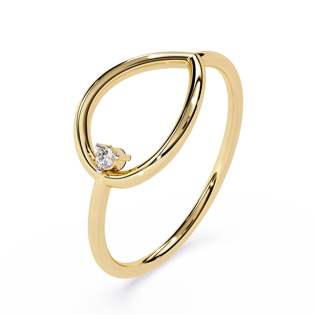 Open Pear Lab Grown Diamond Ring