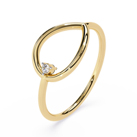 Open Pear Lab Grown Diamond Ring