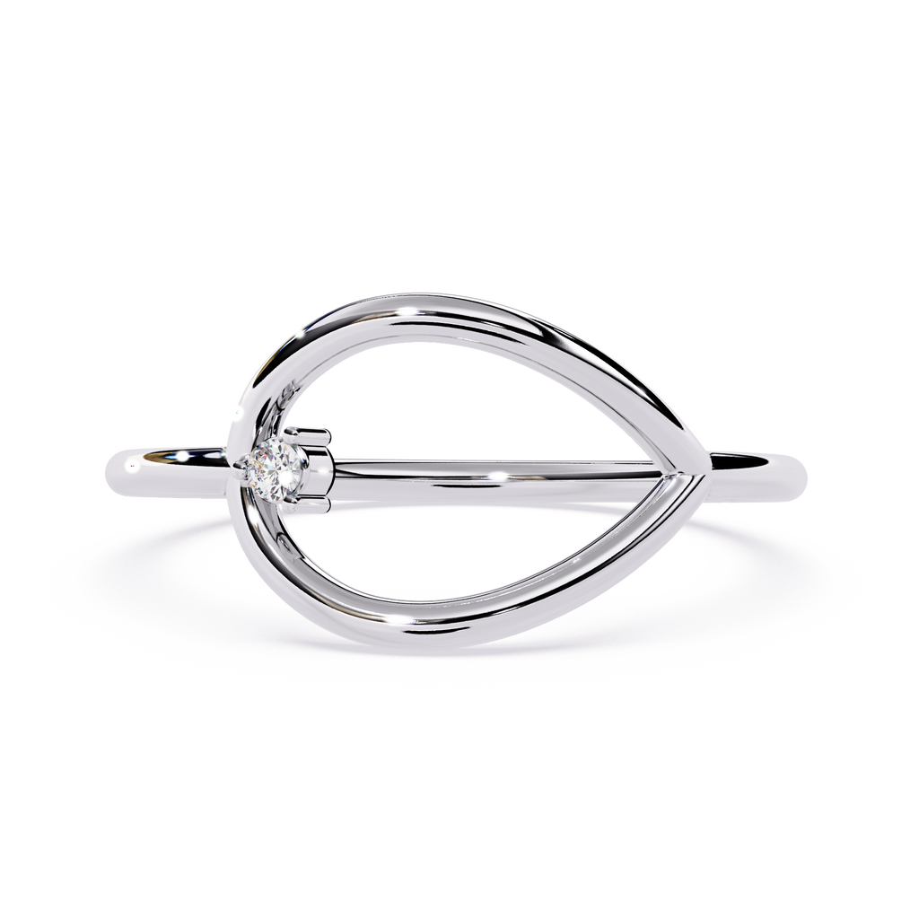 Open Pear Lab Grown Diamond Ring