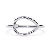 Open Pear Lab Grown Diamond Ring